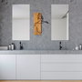 Wallity MA-295 Accesorio de Pared de Madera y Metal Nogal y Negro